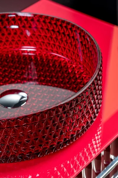 Хрустальная накладная раковина Boheme 817-R 39x39 фото