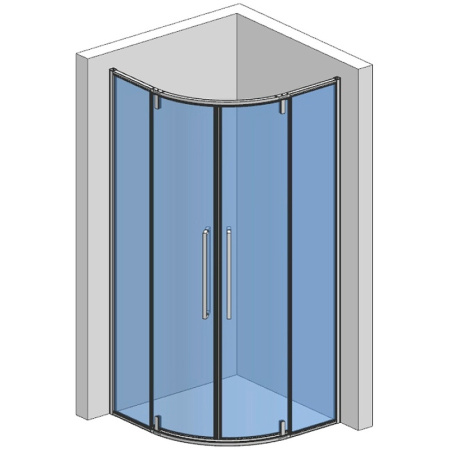 Душевой уголок AQUAme AQM7101-8 80x80 хром фото