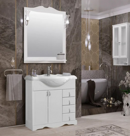 Мебель для ванной Opadiris Клио 85 белая матовая фото