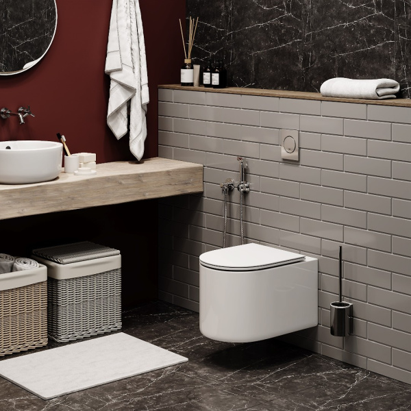 Унитаз подвесной безободковый Cerutti SPA Tanaro Aria CT9236 с сиденьем, белый матовый фото