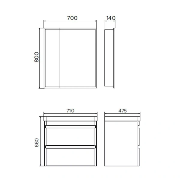 Тумба с раковиной подвесная Comforty Валдай-70П2 00-00020838 фото