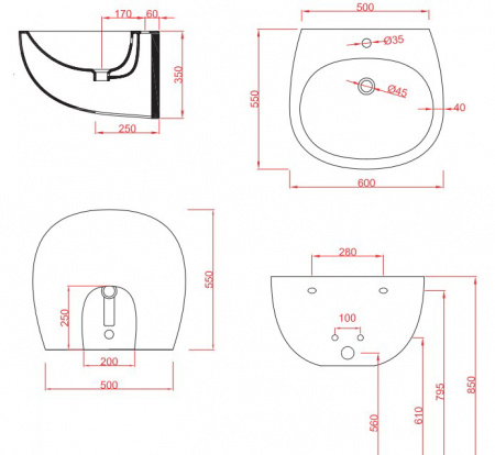 Подвесная раковина Artceram File 2.0 FLL001 01 00 bi фото