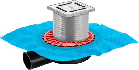 Душевой трап Berges Wasserhaus Zentrum Norma 091362 10x10 см, хром фото