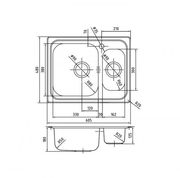 Мойка кухонная Iddis Strit STR60SXi77 фото