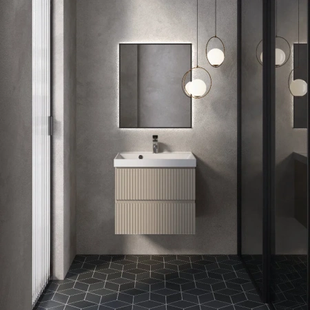 Тумба под раковину Aquame S1 AQM900160BG 60 см, бежевая фото