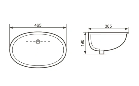 Раковина встраиваемая Aquatek AQ0181-00 46,5х38,5 фото