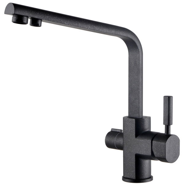 Смеситель для кухни кухни с фильтром для воды Kaiser Decor 40144-2 черный мрамор фото