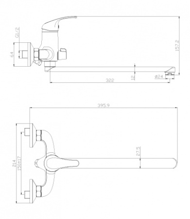 Смеситель для ванны с душем Rossinka Y Y35-32 фото