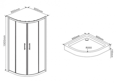 Душевой уголок Rush Disco DI-R29090 90х90 фото