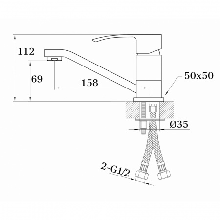 Смеситель для раковины Ganzer GZ44 GZ 44013 фото