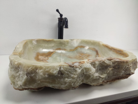 Накладная раковина из оникса Erozy Green Big EO-00859 (63*53*15cм) фото