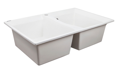 Кухонная мойка двойная Kaiser 78 KM2M-5078 W 78x50 белая фото