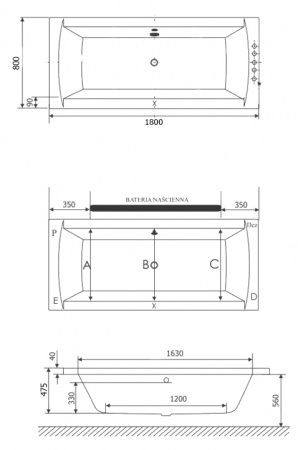 Акриловая ванна Excellent CROWN II 180x80 WAEX.CRO18WH фото