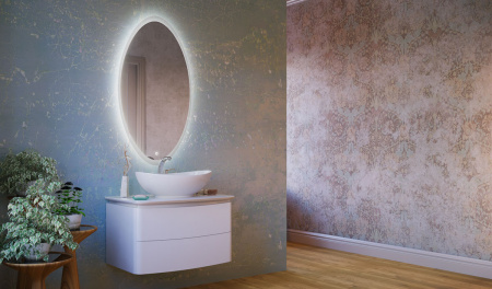 Тумба под раковину Raval Moon 75 Moo.01.75/P/W (Mono.01.75/P/W/RL) фото