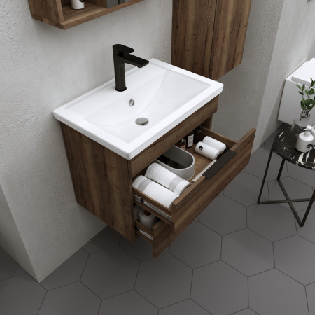 Зеркало-шкаф Grossman Форта 60 2060032 темный дуб галифакс фото