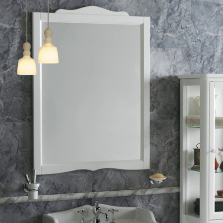 Зеркало в деревянной раме Simas Arcade ARS2 белое 83 см фото