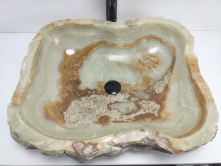 Накладная раковина из оникса Erozy Green Big EO-00859 (63*53*15cм) фото