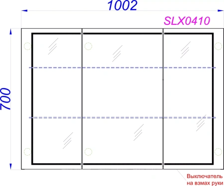 Зеркальный шкаф с подсветкой Aqwella Simplex SLX0410 100 см фото