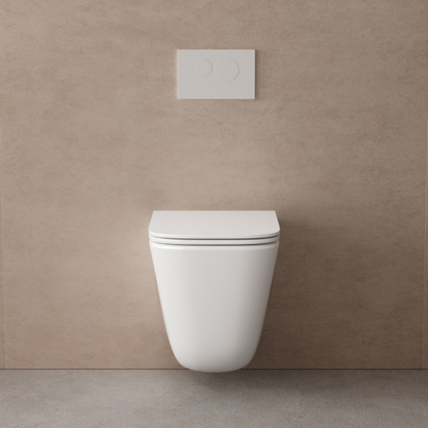 Подвесной унитаз со смывом торнадо Abber Rechteck AC1220TC с закрытым дном фото