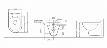 Унитаз подвесной Bravat New Moon C2166W-ENG с сиденьем soft close фото