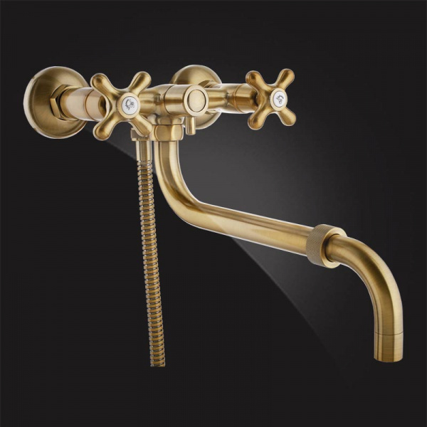 Смеситель для ванны с душем Elghansa Retro 2702554-W33-Bronze фото