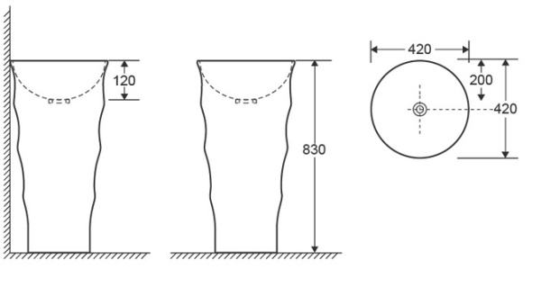 Напольная раковина Cerutti SPA Alessia CT7834 42x42 фото