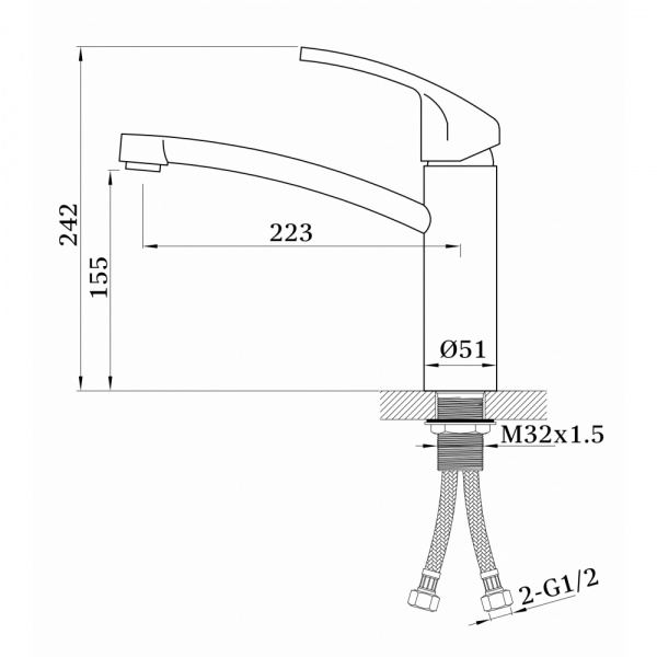 Смеситель для кухни Ganzer Rein GZ 16024C фото