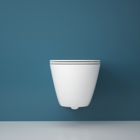 Подвесной унитаз безободковый Esbano FORTEX-53T с сиденьем фото