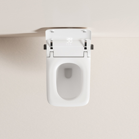 Электронный унитаз-биде импульсный Abber Rechteck AC1215S с инсталляцией AC0101P2 фото