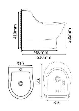 Раковина напольная для омовения SantiLine SL-4031 со стулом и смесителем фото