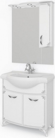 Зеркало-шкаф Kaksa Классик-Д 004077 80 см серебро фото