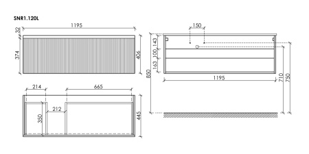 Тумба под раковину Sancos Snob R 1.0 SNR1.0120LW Bianco фото
