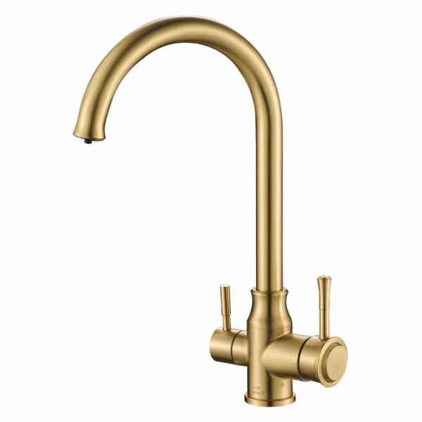 Смеситель для кухни под фильтр Zorg Steel Hammer SH 763 INOX BRONZE PVD фото