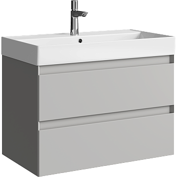 Тумба под раковину Aqwella Geometria 80 GE01082ST серый туман фото