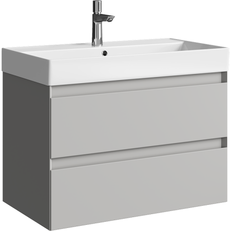 Тумба под раковину Aqwella Geometria 80 GE01082ST серый туман фото