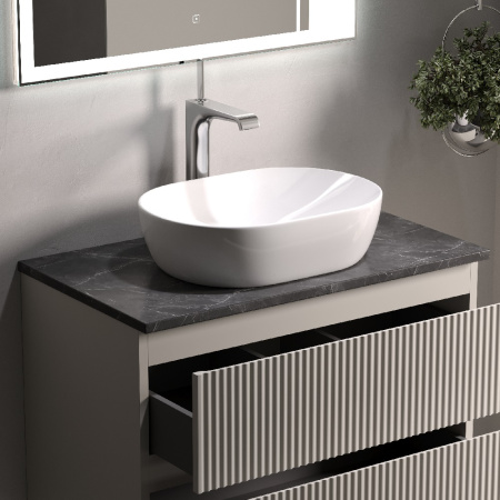 Тумба под раковину Sancos Snob R SNR80CE Beige Soft фото