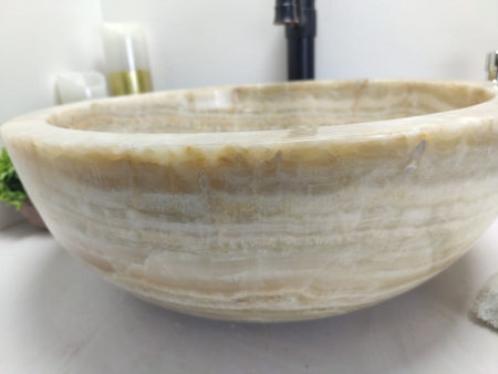 Накладная раковина из оникса Indo Bowl Green Medium BO-00013 фото