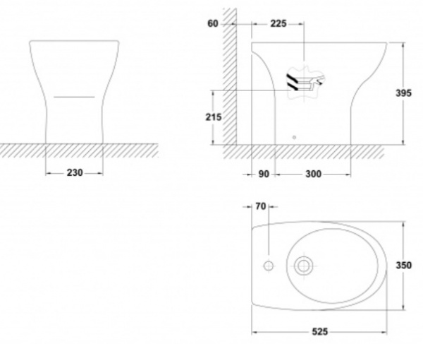 Биде напольное Gala Street 31360 фото