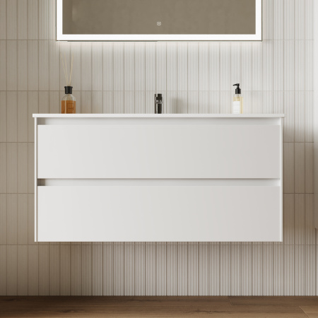 Тумба под раковину Sancos Cento CN100W белый глянец фото