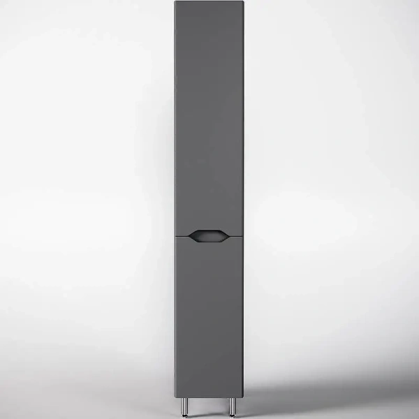 Шкаф-пенал с бельевой корзиной Style Line Марелла 30 Люкс Plus СС-00002397 серый матовый антискрейтч фото