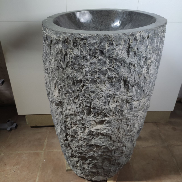 Раковина напольная из мрамора Black MN-01497 (57*57*90) фото