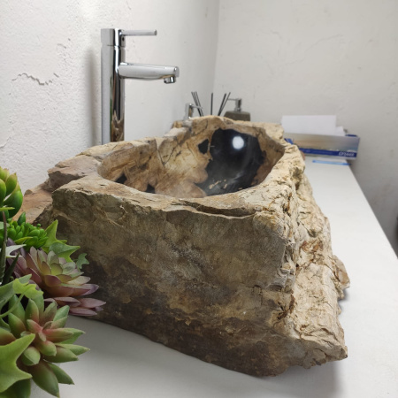 Накладная раковина из окаменелого дерева Fossil Basin OD-01333 (87*44*17) фото