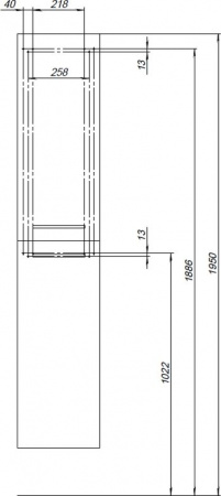 Шкаф-пенал для ванной Aquanet Nova 35 00242261 фото