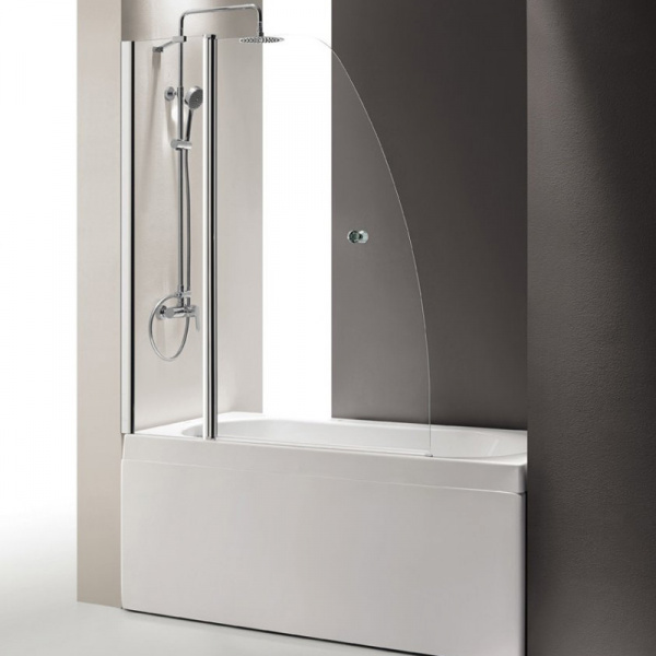 Шторка для ванны распашная Cezares Eco ECO-V-11-120/140-C-Cr 120 см прозрачное стекло фото