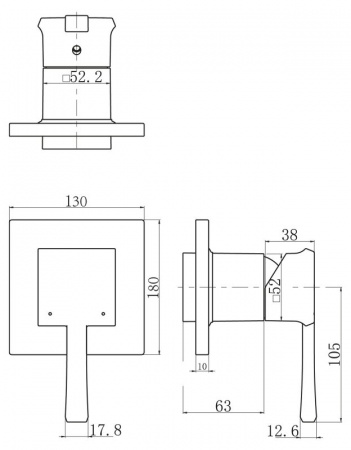 Вентиль для душа BelBagno Mille MIL-BDM-CRM фото