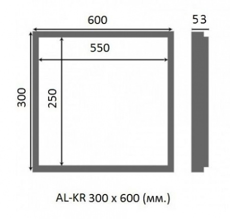 Сантехнический люк под плитку Люкер AL-KR 30x60 фото
