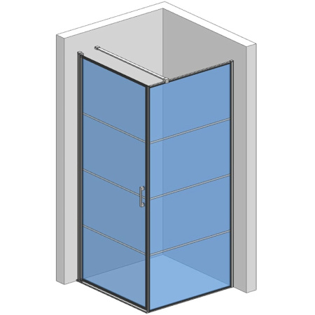 Душевой уголок AQUAme AQM5215-LH-8 80x80 черный фото