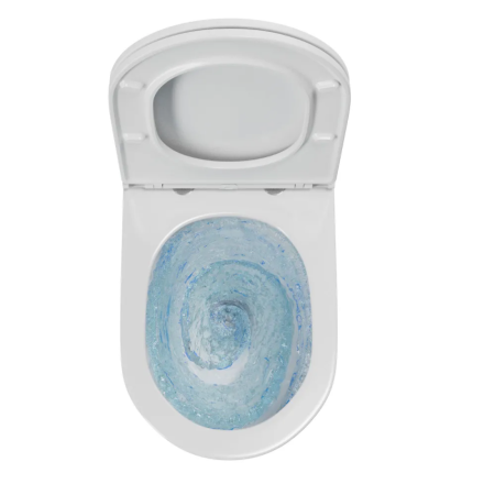 Подвесной унитаз со смывом торнадо CeramaLux N TR5777 c сиденьем фото