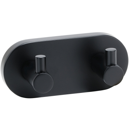 Крючок для ванной двойной на планке Bemeta Dark 104405200 черный матовый фото