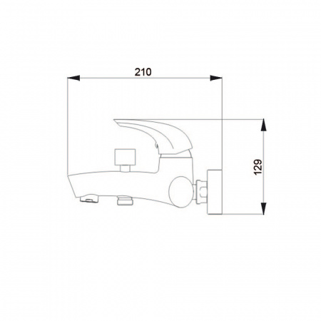 Смеситель для ванны с душем Raiber Zenta R9004 фото